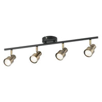 Noah 4Lt Spotlight in Antique Brass/Black