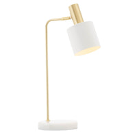 Addison Table Lamp in White / Brushed Brass