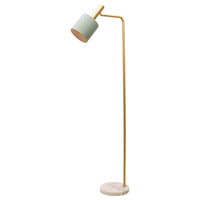 Addison Floor Lamp in Brushed Brass Metal w/ Matt Jade Shade
