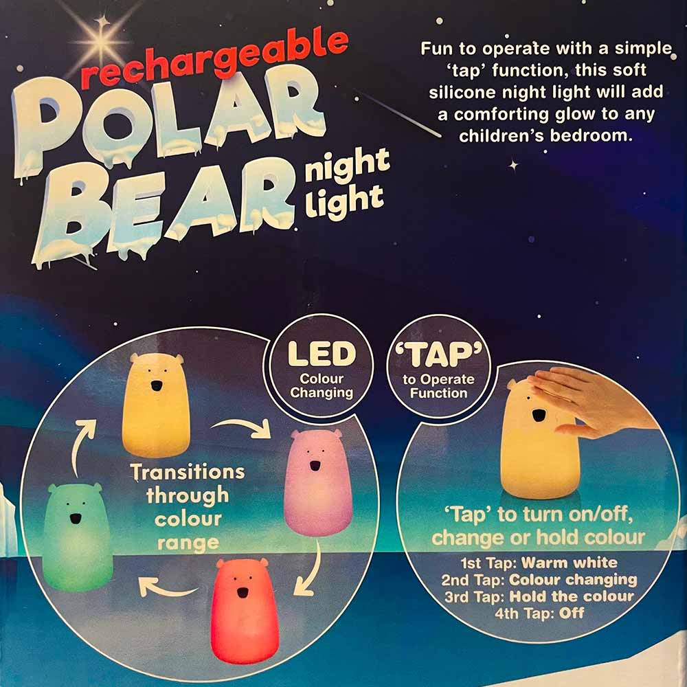 Barney LED Night Light in White