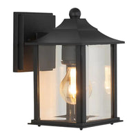 Modern Coach Outdoor Wall Light in Black