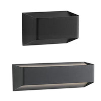 Modern LED Outdoor Up/Down Wall Light Black in 10w or 18w