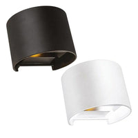 Nico II LED Outdoor Up/Down Wall Light in Black or White