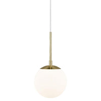 Grant 15 Pendant Light Brass/Opal Glass