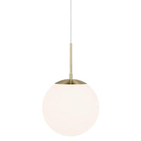 Grant 25 Pendant Light Brass/Opal Glass