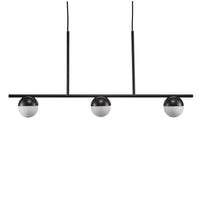 Contina Pendant Light 3Lt Black/Opal, Brass/Opal