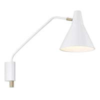 Brassy Indoor Wall Light in White