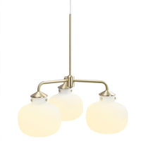 Raito Pendant Light 3Lt Brass/Opal Glass