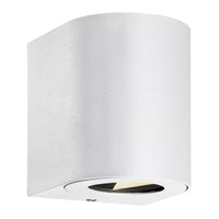 Canto 2 Outdoor Up/Down LED Wall Light in White, Grey, Galvanized Steel, Stainless Steel or Brass