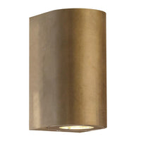 Canto Maxi 2 Outdoor Up/Down Wall Light in White, Black, Grey, Galvanized Steel, Stainless Steel or Brass