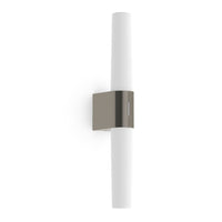 Helva Double Indoor LED Wall Light 3k/4k 9w in Brushed Nickel or Chrome
