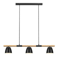 Theo Pendant Light 3Lt in Black