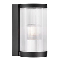 Coupar Outdoor Wall Light in Black, Sanded, White