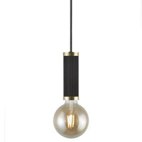 Galloway Pendant Light in Black and Brass