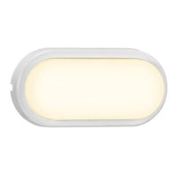 Cuba Energy LED Outdoor Wall Light Oval 6.5w in White