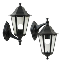Cardiff Outdoor Wall Light Upward or Downward Fitting E27 in Black