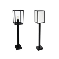 Lofoten Bollard Light in Black with Clear/Opal Glass