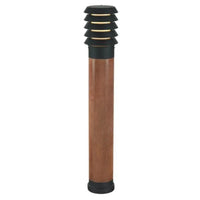Alta 1440, 1443 Bollard Light Scandinavian Wood in Black or Galvanized (H850mm)