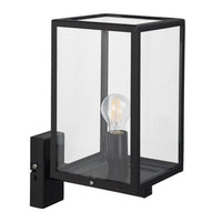 Lofoten Up Outdoor Wall Light Black with Clear/Opal Glass