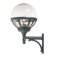 Bologna Outdoor Wall Light 9w/E27 in Black or White with Clear/Opal Glass
