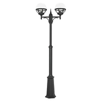 Bologna Post Light 2Lt in Black or White with Clear/Opal Glass