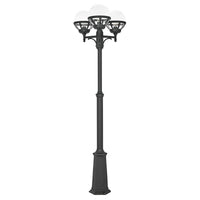 Bologna Post Light 3Lt in Black or White with Clear/Opal Glass