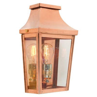 Chelsea Outdoor Flush Wall Light Large in Copper