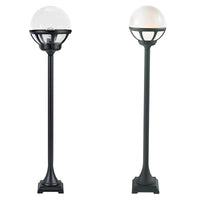Bologna Post Light in Black or White with Clear/Opal Glass