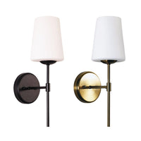 Kinbury Indoor Wall Light in Black or Satin Brass