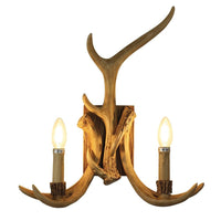 Hyort Twin Wall Light in Natural Resin