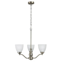 Traditional Glass Pendant Light 3Lt Antique Brass, Black
