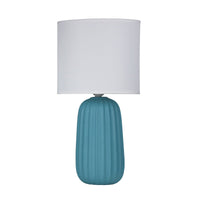 Ceramic Table Lamp in Blue, Grey, Taupe or White