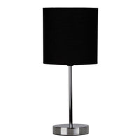 Zola Table Lamp in Chrome w/ Black, Grey, Taupe or White Shade