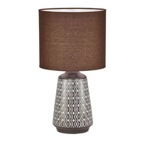 Ceramic Table Lamp in Coffee, Green, Grey, Pink, White or Yellow