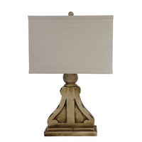 Provence Table Lamp in Wood-tOne Resin