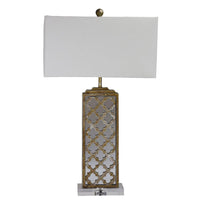 Granada Table Lamp in Brown and Mirror