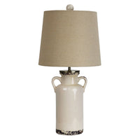 Whitby Ceramic Table Lamp White OL98897 Oriel Lighting
