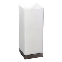 Square Touch Table Lamp in Brushed Chrome