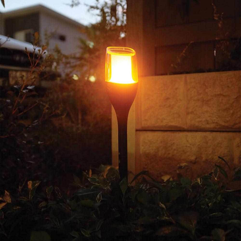 4 Pack of Dancing Flame Solar LED Spike Light