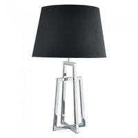 Charcoal Shade Table Lamp in Silver