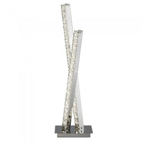 Crystal Detail Crossover LED Table Lamp in Chrome