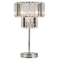 Acrylic Crystal Effect LED Table Lamp in Silver/Grey