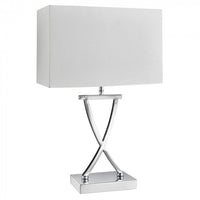 Large Table Lamp in Classic White Shade