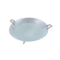 Grooved Ceiling Light Small E27 in White/Chrome Superlux Lighting - CL2030-1