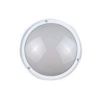 Plain Round Fluorescent Bulkhead G23 in White Superlux Lighting - LJF4051-WH