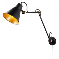 Flux Indoor Wall Light in Black, White, Brass
