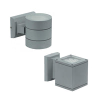 LED Up/Down Wall Light Round/Square GX53 in Silver Superlux Lighting - LGX53-R2-SG, LGX53-S2-SG