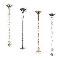 Chain Pendant Panel Glass in Antique Brass/Black/Brass/Chrome Superlux Lighting - PG-1P