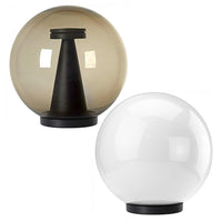 LED Post Top Light 300mm Globe and Fitter Assembly in Smoke or White
