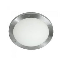 Round Stainless Bulkhead Large 2Lt E27 in Silver Superlux Lighting - SB1650